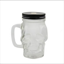 Very Cheaper Price Skull Shape Mason Jar Bottle Cup with Handle Wholesale Skull Bottle